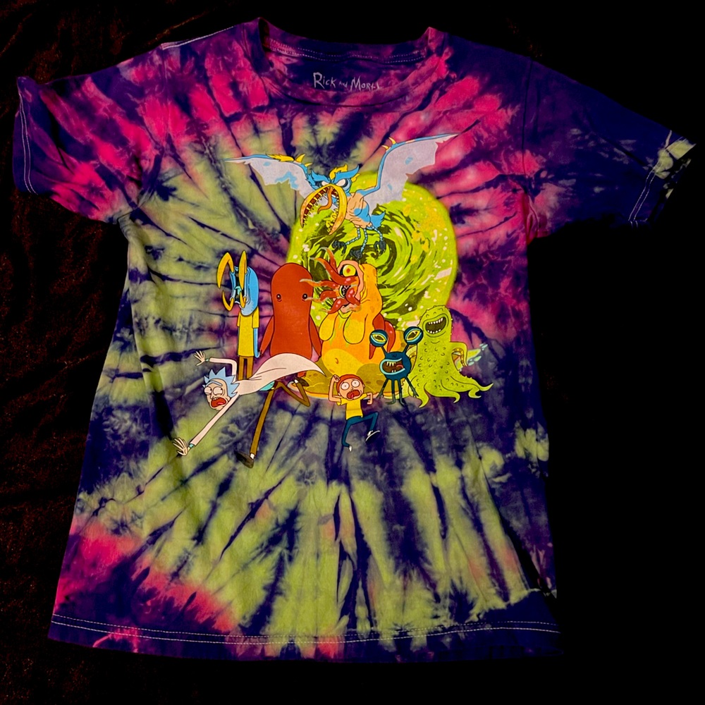 Rick and Morty tie-dye shirt